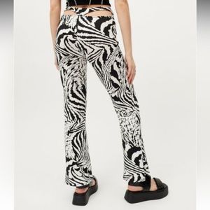 Urban outfitters abstract zebra bootcut flare pants ; never worn before